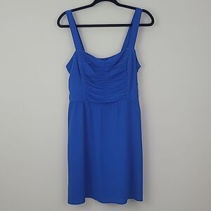 LOVE REIGN Cobalt Blue Sun Dress with Rouched Bust. Size XL